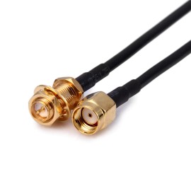 Cabo Extensor Pigtail 50cm Rgc58 Rp-sma Macho + Rp-sma Femea