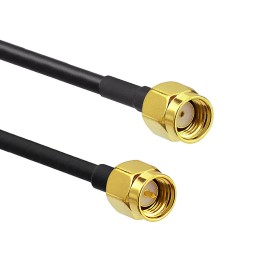 Cabo Coaxial Rgc58 Pigtail 3 Metros SMA Macho x RP-Sma Macho