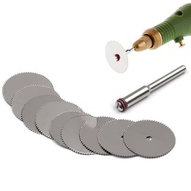 Kit 10 Mini Discos Micro Retifica Dremel 22mm + 2 Hastes