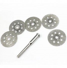 Kit 5 Discos Diamantados Ventilados Dremel Vidro Pedra Jias