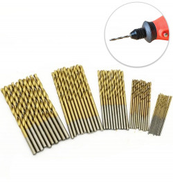 Kit 50 Brocas 1mm A 3mm Para Micro Retifica Dremel Furadeira