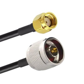 Cabo Coaxial Rgc58 Pigtail 30cm N Macho X SMA Macho Reverso
