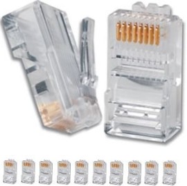 Conector Rj45 Cabo Rede Cat 5e Kit 20 Unidades Rj 45 Lan