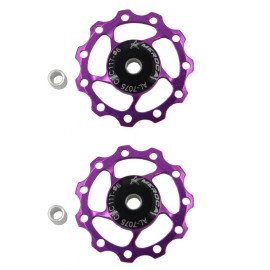 Par Roldana Polia Cmbio Bike 11d Rolamento Alumnio Roxo