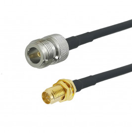 Cabo Pigtail Rgc58 50cm Com Conector N Femea x Rp-sma Femea